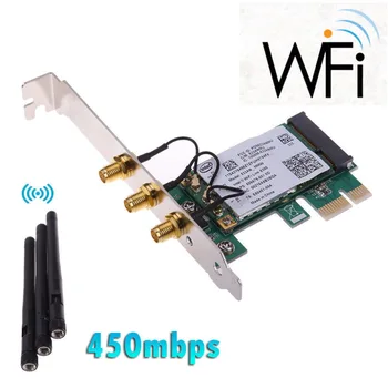 

450Mbps 2.4G/5G Duan Band WiFi Wireless PCI-Express x1 Adapter Desktop Card for Intel 5300