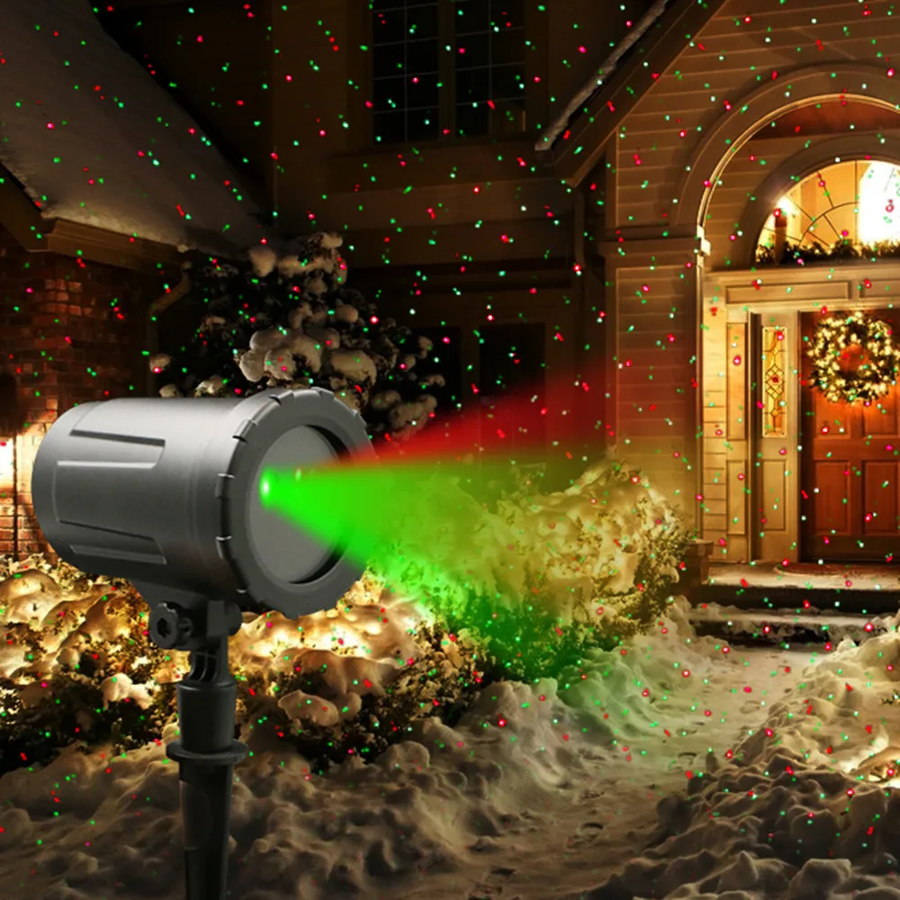 IP65 светодиодный лазерный проектор с беспроводным управлением, Рождественский проектор, проектор в виде снежинок, уличный диско-сад, домашний звездный свет, украшение для праздника