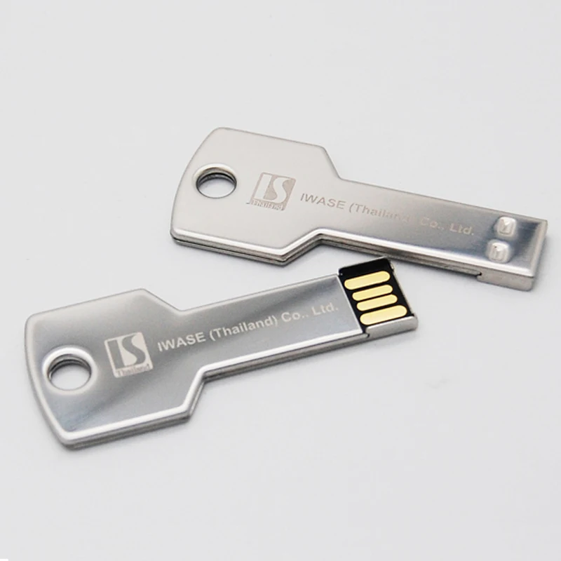 10PCS/LOT Metal Key USB Flash Drive Real 4GB 8GB 16GB 32GB USB Memory Sticks Pendrive with Logo