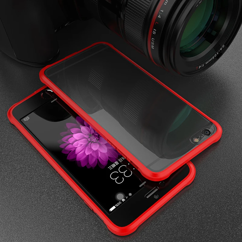 

Heavy Duty Original Case Ipaky For Iphone 6S Silicone +Acrylic Hybrid Back Cover Case For Iphone X 7 8 Plus Cases 6 S Anti Knock