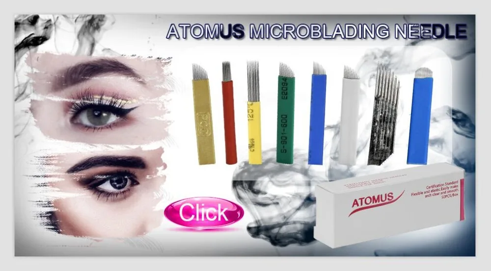 Игла для микроблейдинга Agujas 18r Laminas Tebori Micro Blading Agulhamento Tebore Aiguille Tatouage material De Tatuagem AT0MUS