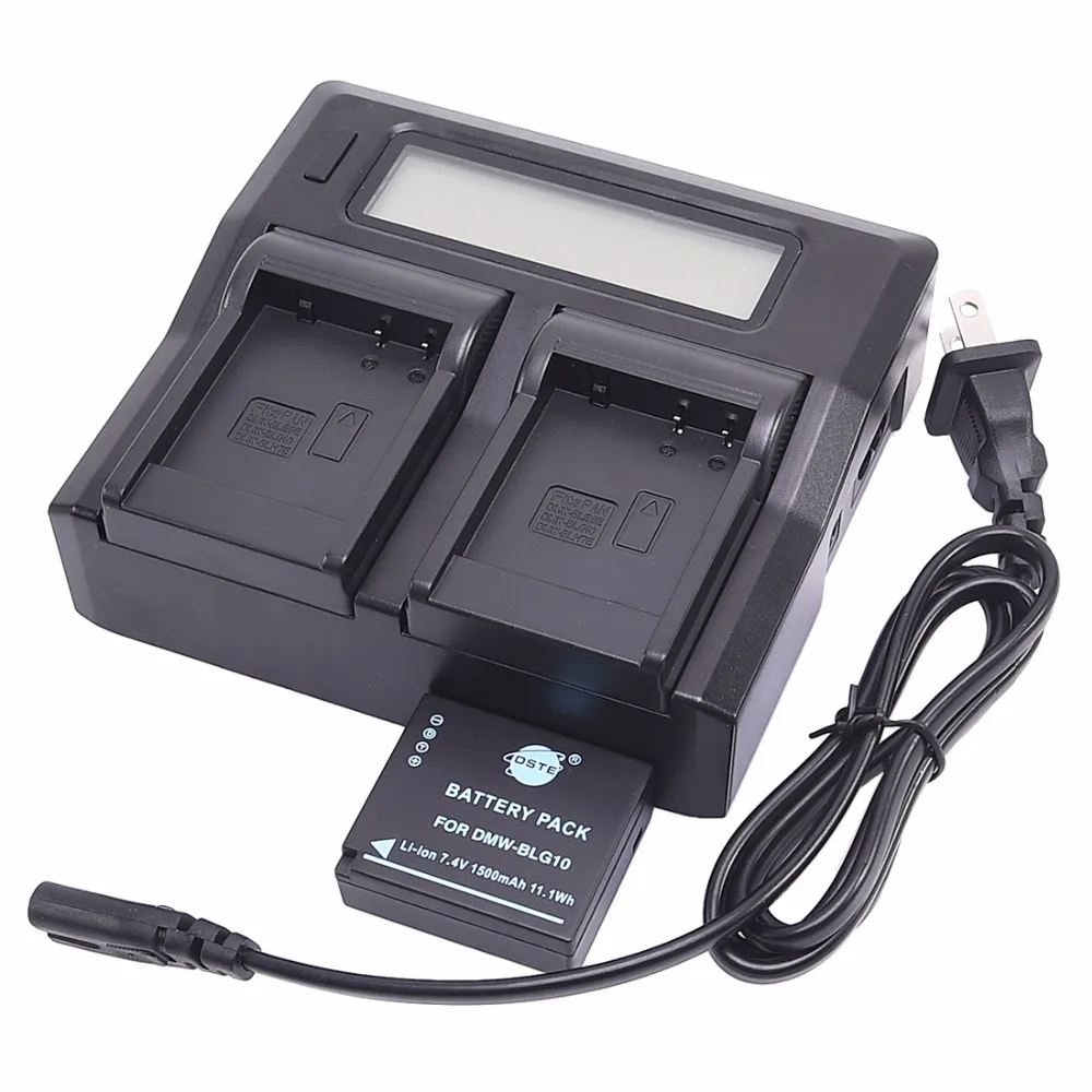 DSTE Li ion DMW BLG10 Battery + 1.5A Dual USB Battery Charger for
