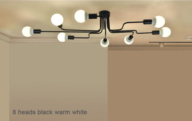 Винтажный потолочный светильник из железа с несколькими стержнями, креативный ретро-светильник, промышленный светодиодный домашний светильник, потолочный светильник