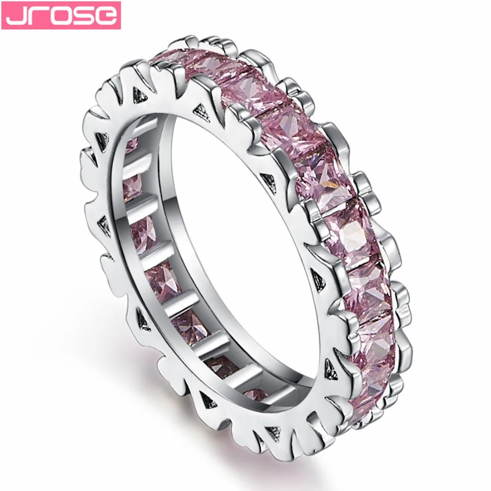 JROSE оптовая продажа классический подарок свадебное кольцо розового цвета с