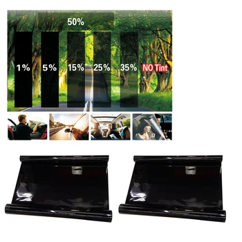 

Dewtreetali 50cm*3m Window Tint Film Tinting Roll Kit 15% VLT Black UV-Proof Scratch Resistant for Auto Car House Commercial