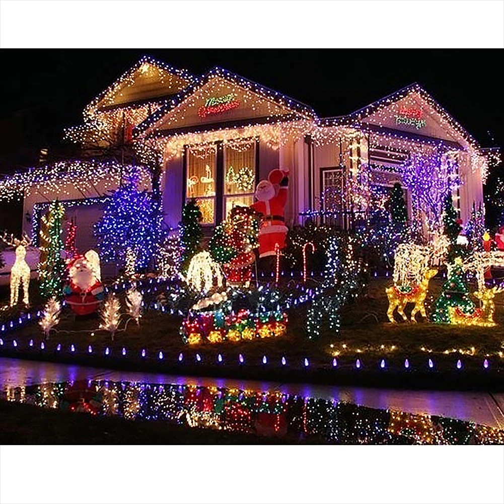

Holiday lighting LED String 100M 600 LED Warm White Lights Decorative Wedding Colorful Tree Party Twinkle String Lighting BS