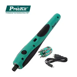 PT-036U оригинальные Pro'sKit 100% электрическая отвертка USB литиевая батарея беспроводные электроинструменты