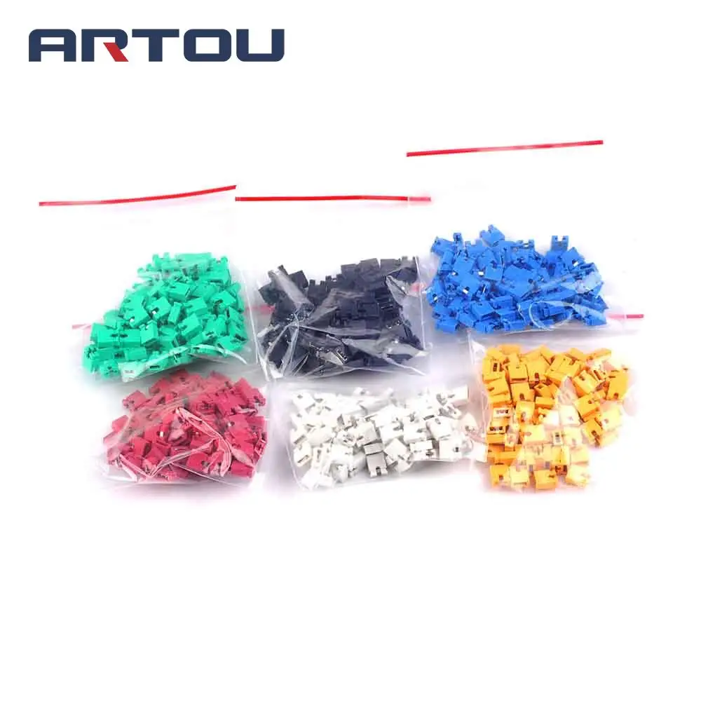 

600pcs 6 Color Each Color 100 PCS 2.54mm Standard Circuit Board Jumper Cap Shunts Short Circuit Cap