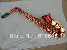 Wholesale– A very good gift alto saxophone bright red gold Saxophone High F #