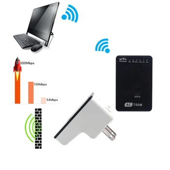 

750Mbps Wireless WIFI Repeater Wifi Extender 2.4G Wi Fi Amplifier Wi-Fi Reapeter 802.11n Access Point Signal Booster