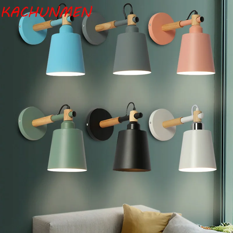 

Nordic designer Simple creative wall light led bedroom bedside decoration living room corridor hotel wall lamps E27
