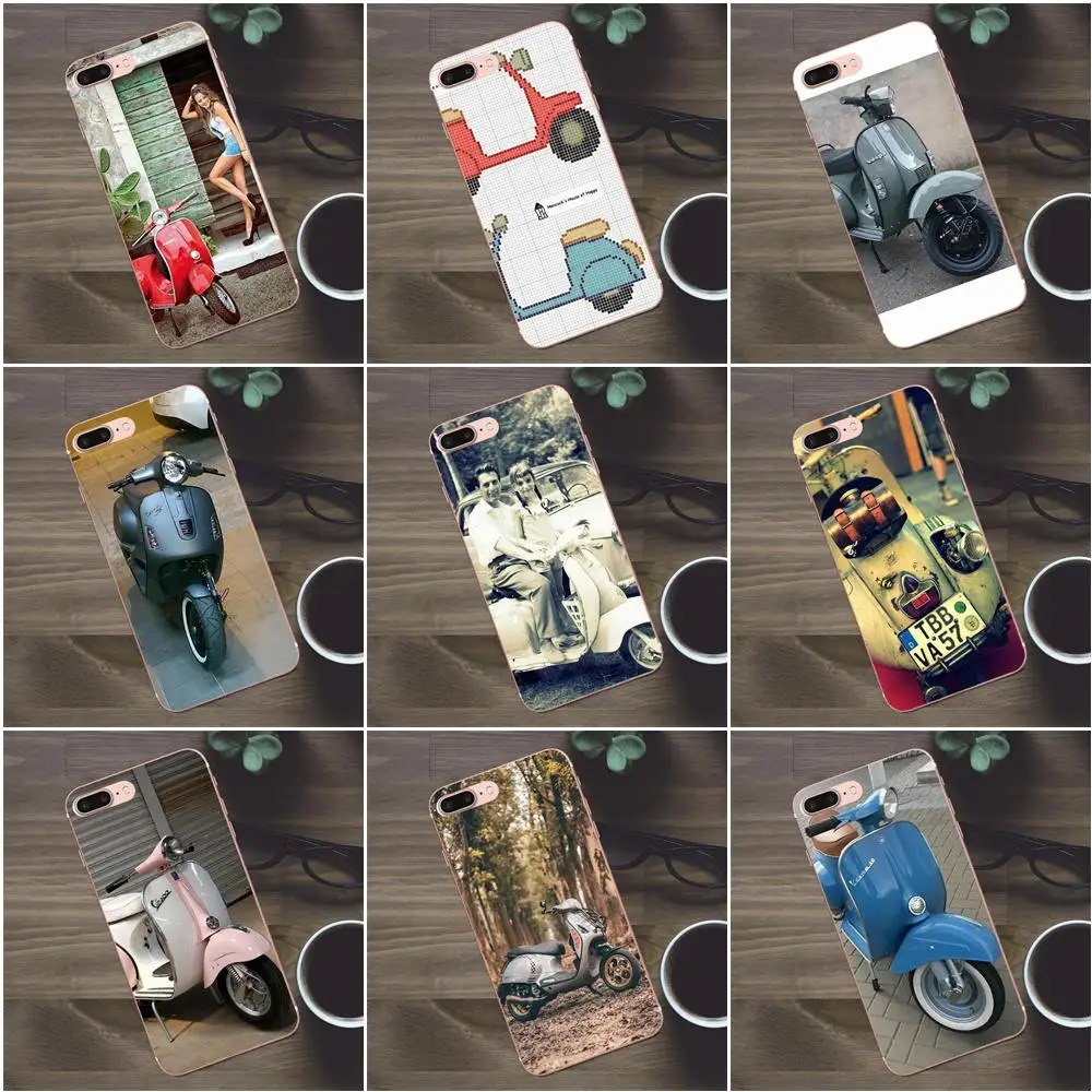 Чехол Vespa для сотового телефона из мягкого ТПУ скутера чехол Apple iPhone 4 4S 5 5C SE 6 6S 7 8