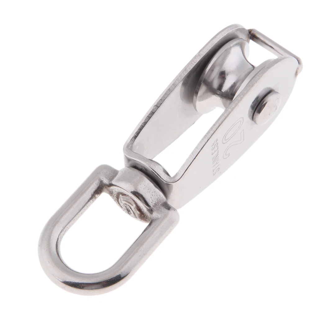 Stainless Steel Single Wheel Swivel Rigging Lifting Wheel Pulley for Wire Rope Lifting Brand New Dragging Pulley Lifting Pulley