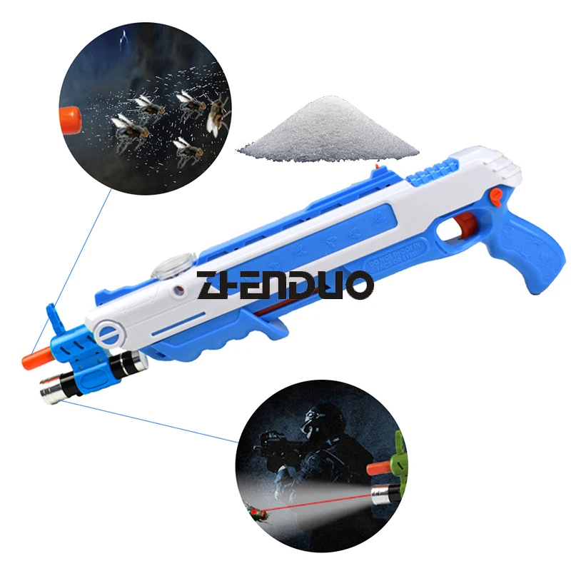 

Zhen duo Toy Bug Salt Fly Gun Salt and Pepper Bullets Blaster Airsoft for Bug Blow Gun Creative Mosquito Model Toy Salt Gun