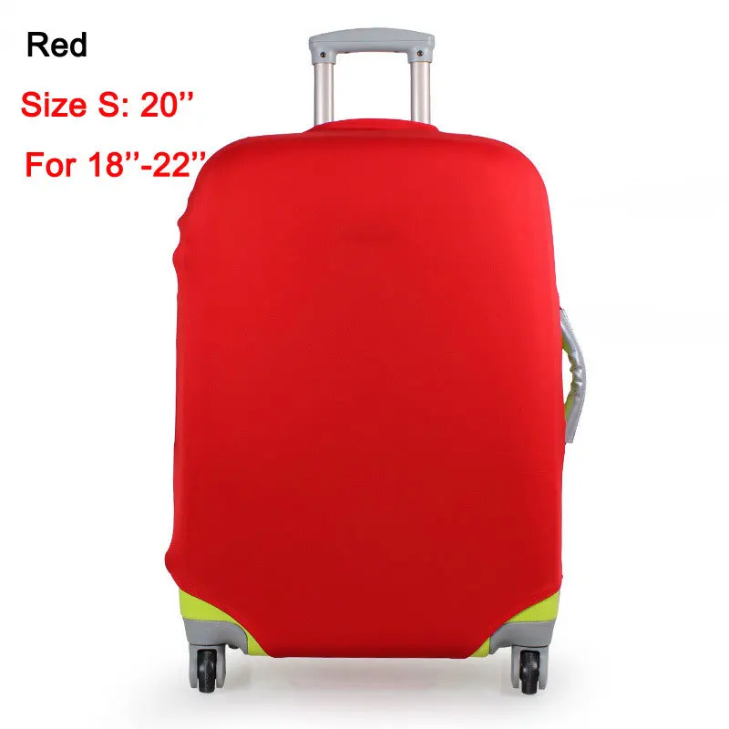 Дорожный защитный чехол на чемодан, растягивающийся, сделано для 20,24, 28 дюймов, подходит для 18-30 дюймовых чехлов - Цвет: Red  S