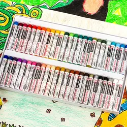 50 Цвета Масляная Пастель Круглый Форма для товары для рукоделия мягкий карандаш художник студент Рисование граффити ручка школьные