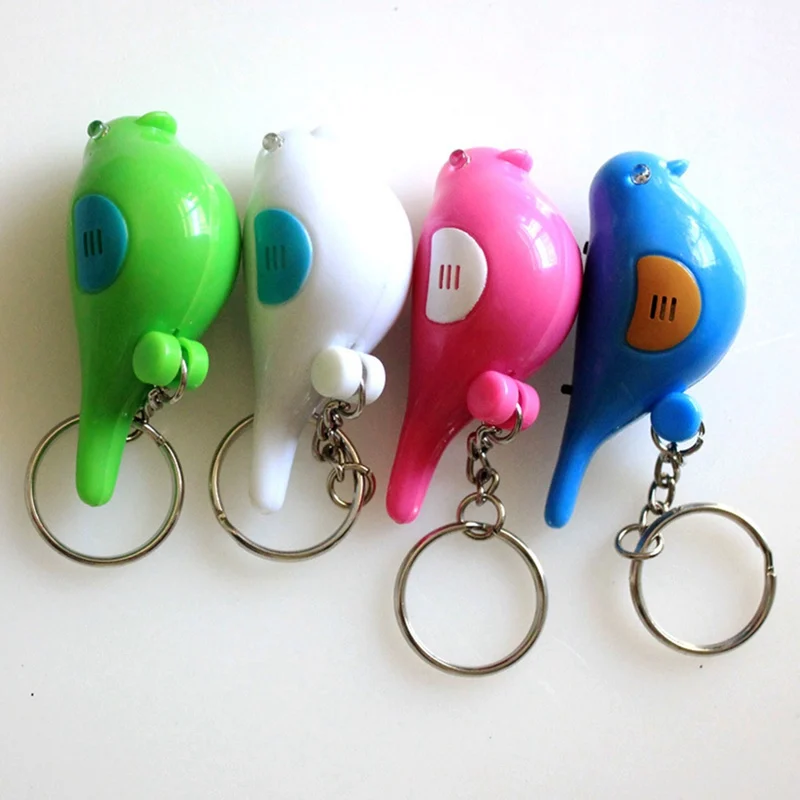 

New Bird Key Finder Whistle Finder Keychain Anti-lost LED Electronic Key Find Pendant