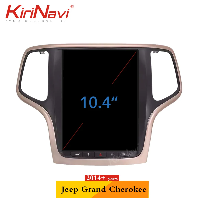 Clearance KiriNavi Vertical Screen Tesla Style Android 8.1 10.4" Car Radio GPS Navigation For JEEP Grand Cherokee Car Dvd Player 2014+ 4G 1