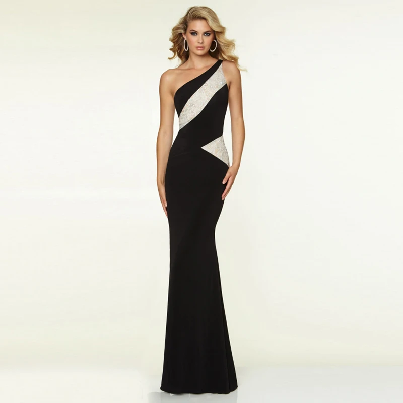 2016 Simple Design One Shoulder Mermaid Formal Evening Dresses Online