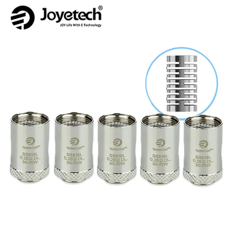5 шт./лот Joyetech Notch Coil 0 25 Ом SS316L DL электронная сигарета для Cuboid/Cuboid Mini атомайзер