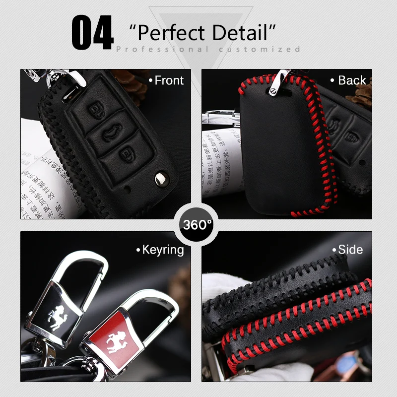 Автомобильный ключ чехол для ключей Volkswagen VW Golf 4 5 6 7 Gti Mk7 Mk2 Mk3 polp Passat B5 B6 B7 B8 T5