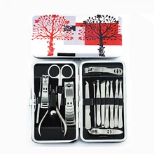 15 шт. Дизайн ногтей маникюрный набор для педикюра Ножничные Пинцет Ножи уха Палочки комплект Нержавеющая сталь Гвозди Средства ухода за мотоциклом инструмент