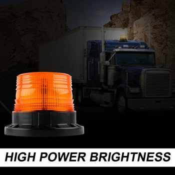 

Dome 12V 24V LED Magnet Mount Construction Vehicle Car Warning Strobe Light Beacon Amber Yellow Police Flashing Lights