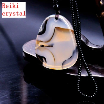 

Natural Water Droplets Ocean Chalcedony Pendant Jewelry Costume Necklace Women Reiki Fashion Elegant Pop Reiki Healing Crystal