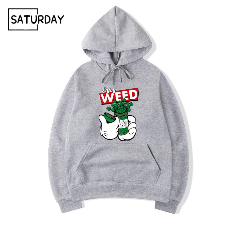 thumbnail image 1 of Sudadera con capucha de forro polar con estampado de diseño de hip hop y marihuana para hombre y mujer, ropa de invierno divertida y negra para otoño, 1 of 5