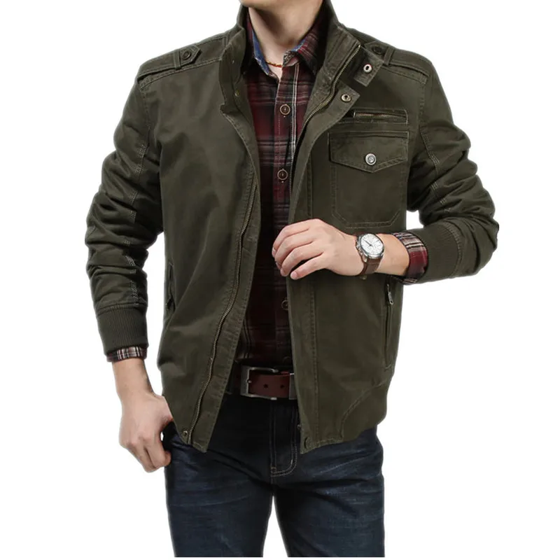 Hot Sale Army Green Autumn Winter Jacket Men Parka Loose Casual Mens ...