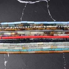 LanLi модные ювелирные изделия 4x13 мм трубчатые натуральные камни, бусы DIY для мужчин и wo мужчин браслет ожерелье серьги шпильки аксессуары