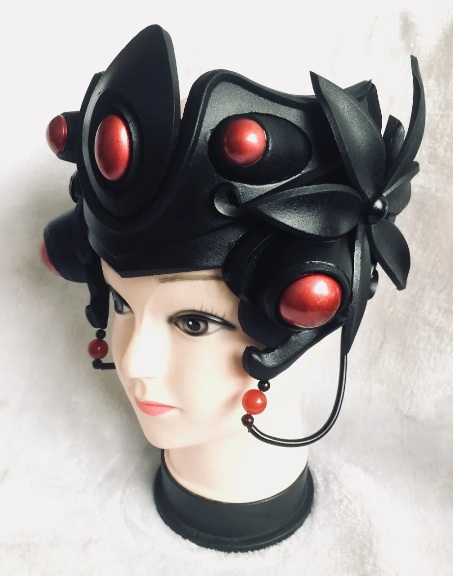 Шлем для косплея Overwatch Amelie Lacroix Widowmaker Skin Black Lily|Аксессуары костюмов| |
