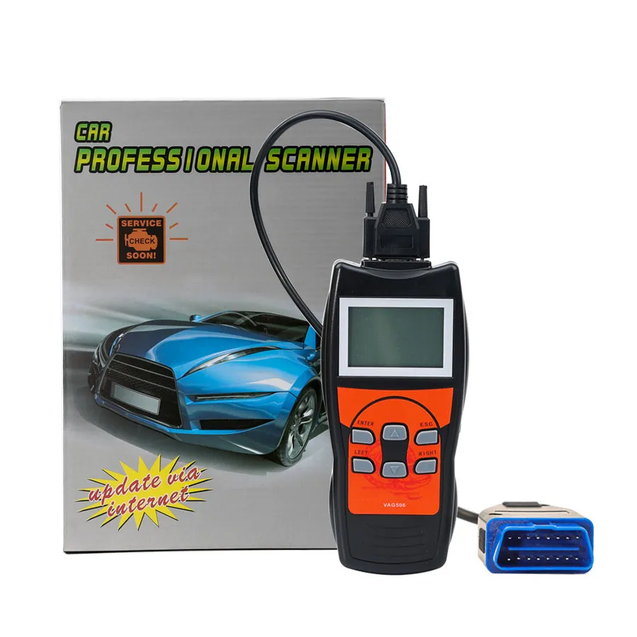 Super Auto Engine Code Reader Vag Car Diagnostic Scanner Automotive Tools Oil Reset Airbag Reset Mileage Correction vag506
