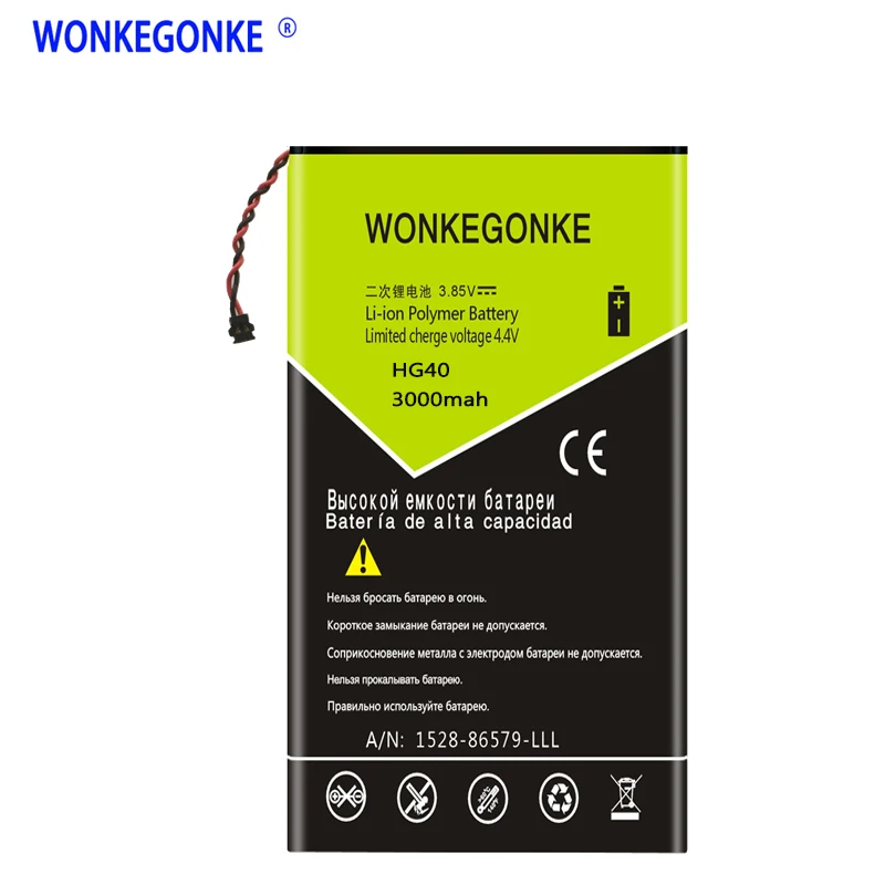 

WONKEGONKE 3000mah Battery HG40 For Motorola Moto G5 PLus Batteries Bateria