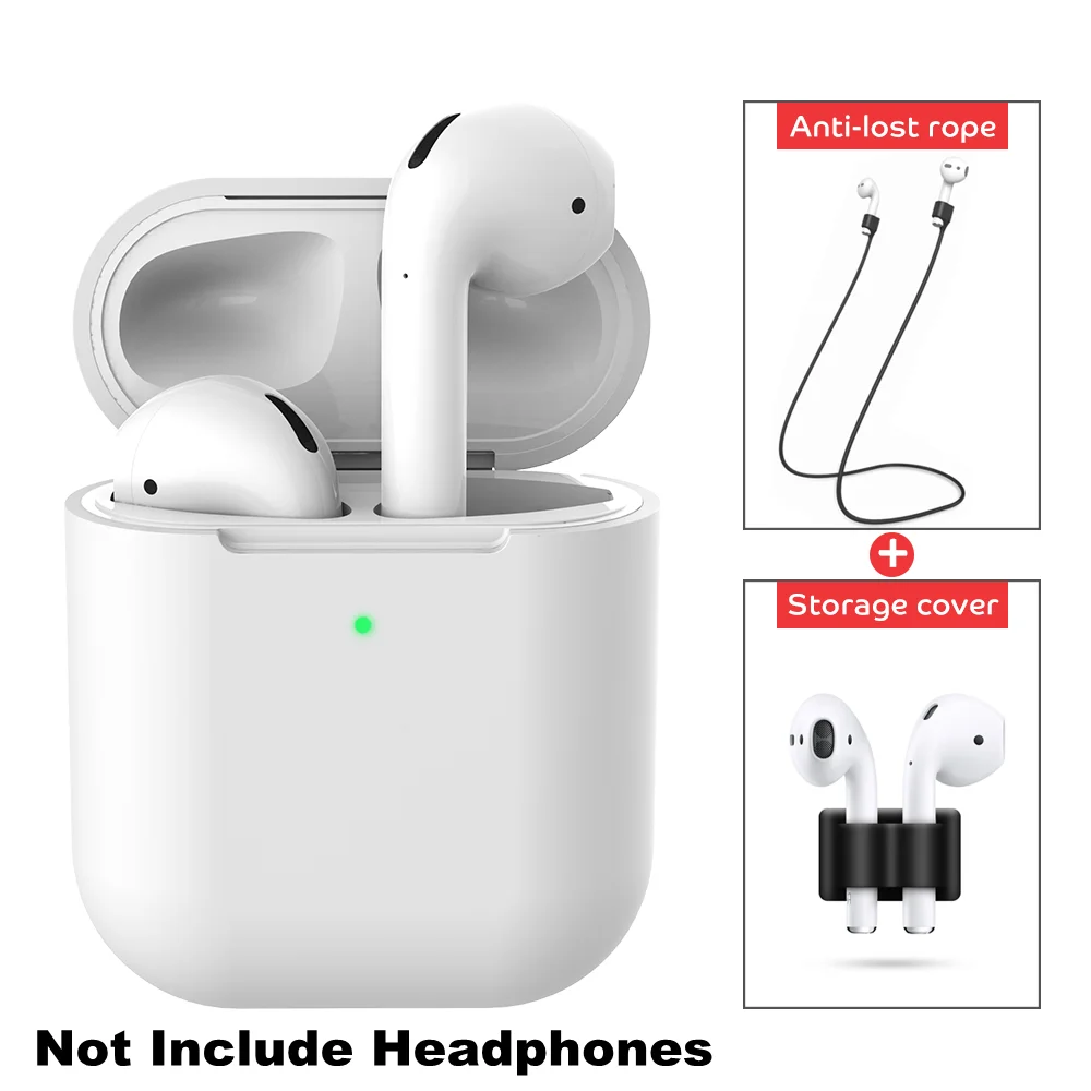 Аксессуары для наушников Apple Airpods 2 противоударный мягкий силиконовый чехол с