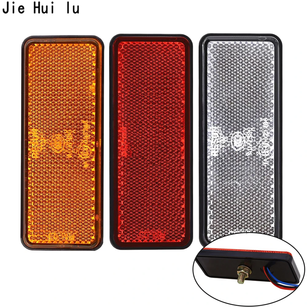 

3 colors Rectangle Motorcycle Reflector Tail Brake Turn Signal Light Lamp 24LED Car/ATV LED Reflectors/Truck Side Warning Lights