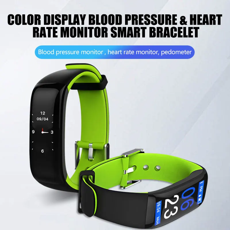 

Smart bracelet sport wristband fitness tracker watch heart rate blood pressure measurement step counter smart band waterproof