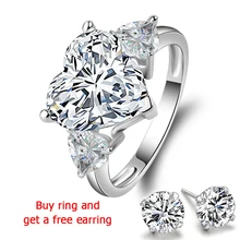 QYI 5 ct Classic Engagement Rings 925 Sterling Silver Heart Cut Sona Simulated Diamond Lady Bridal Ring Jewelry Gifts QYI 5 ct Classic Engagement Rings 925 Sterling Silver Heart Cut Sona Simulated Diamond Lady Bridal Ring Jewelry Gifts
