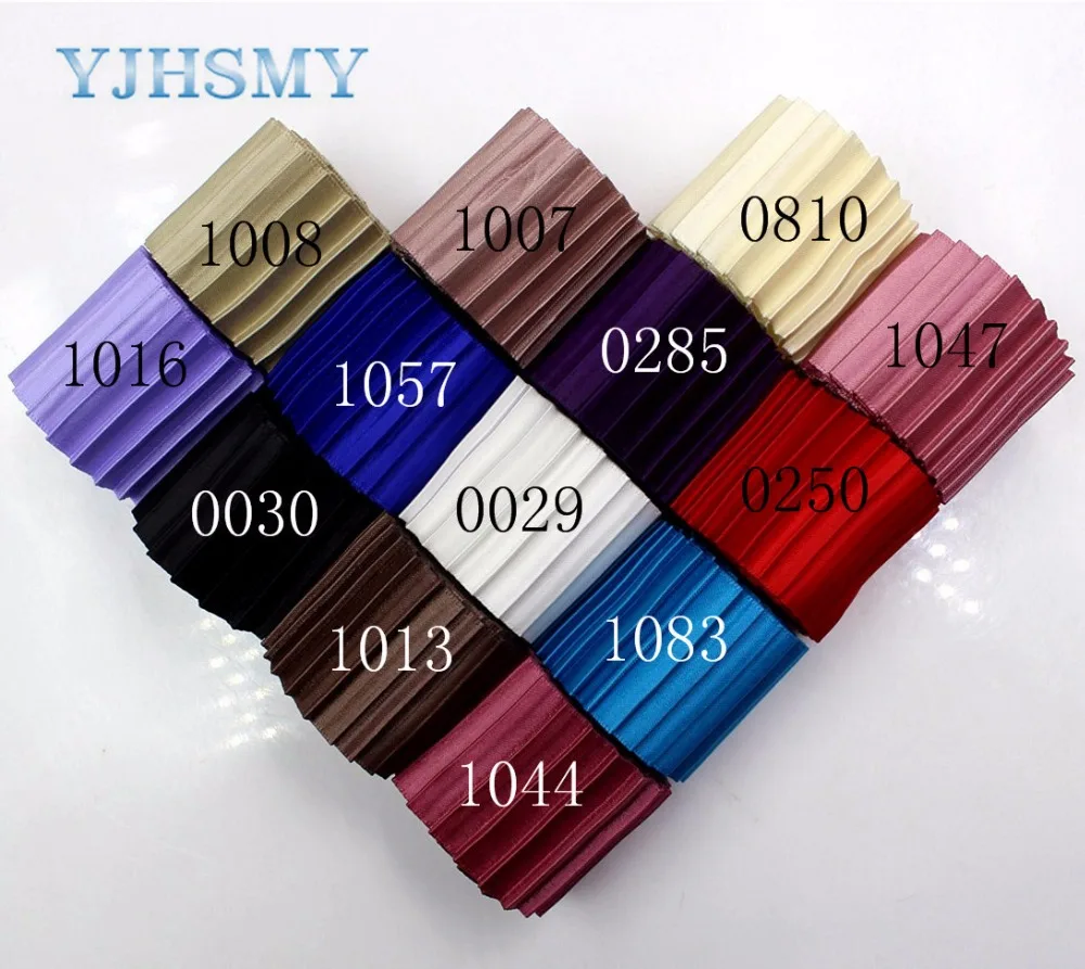 

YJHSMY C-171228-0029-269,38 mm 10 yards Wavy double-sided solid color ribbon Printed grosgrain DIY material Wedding Accessories