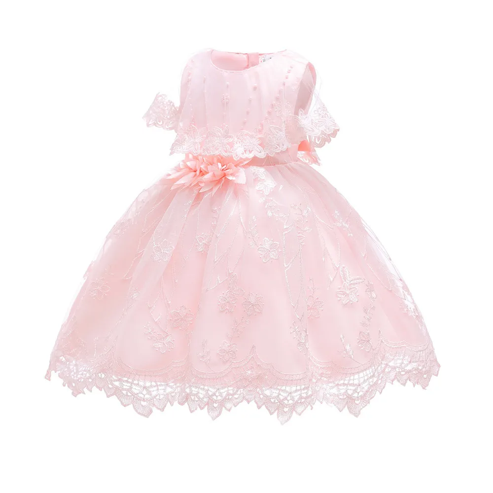 

Pink Girl flower dress kids wedding pageant dress girl first communion dress