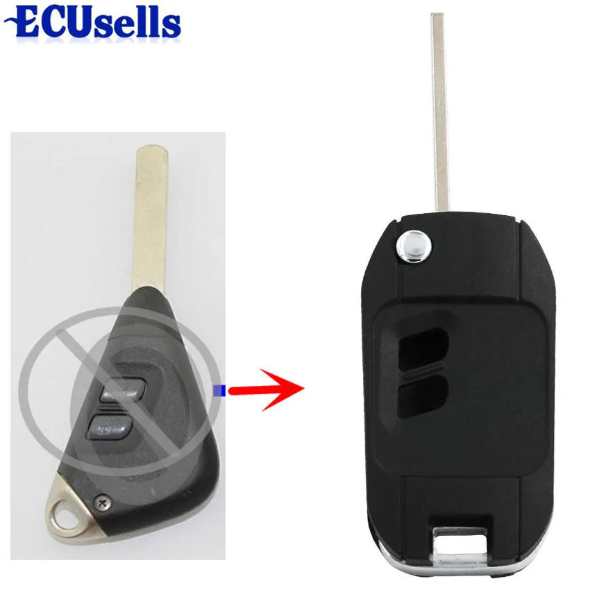

Modified 2 Button Folding Remote Key Shell For Subaru Legacy Forester Outback Impreza Car Key Blank Shell Remote Fob