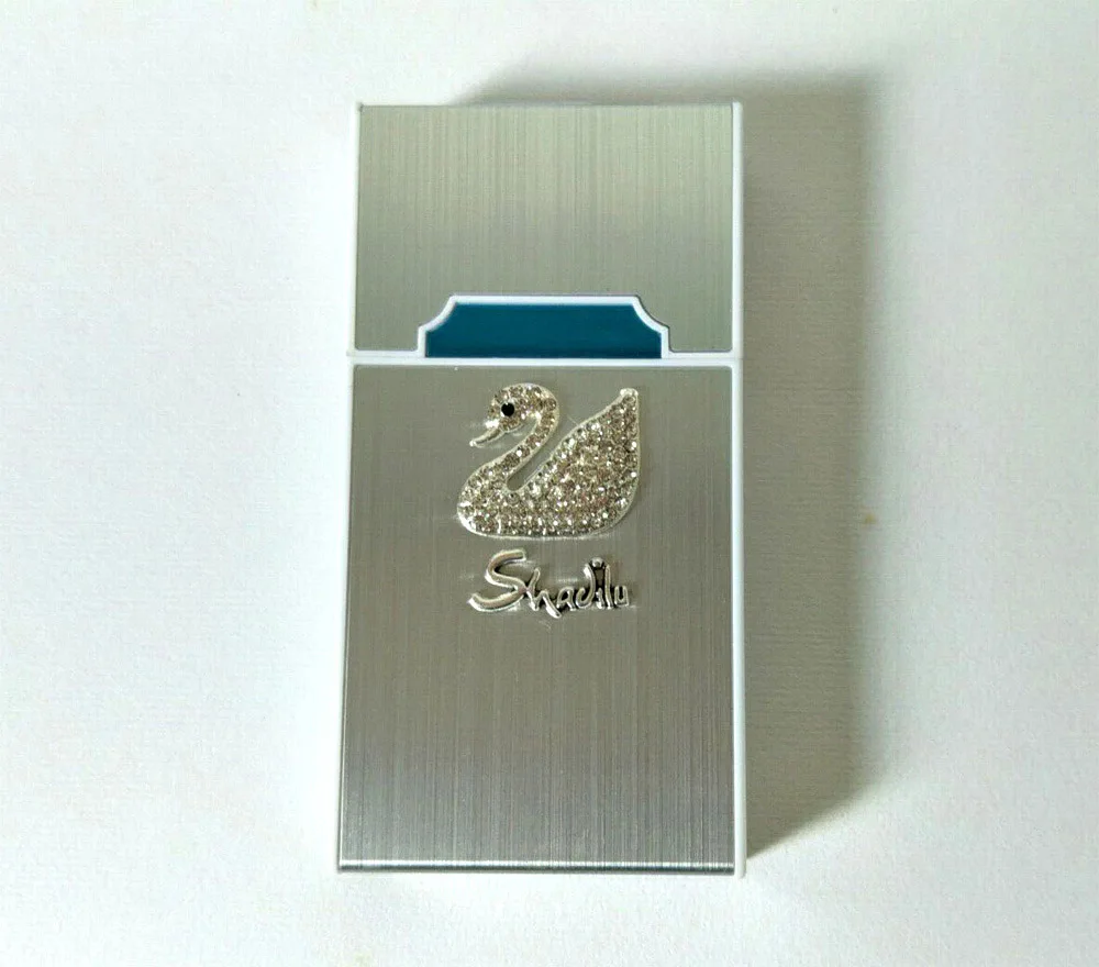 

USB lighter cigarette case for 20 cigarettes pack for 100mm long cigarettes