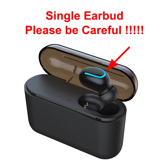 TWS Bluetooth наушники мини беспроводные Blutooth наушники Hands free спортивные IPX5 водонепроницаемые наушники игровая гарнитура PK i10 i12 i9s - Цвет: 1pc Black with Case