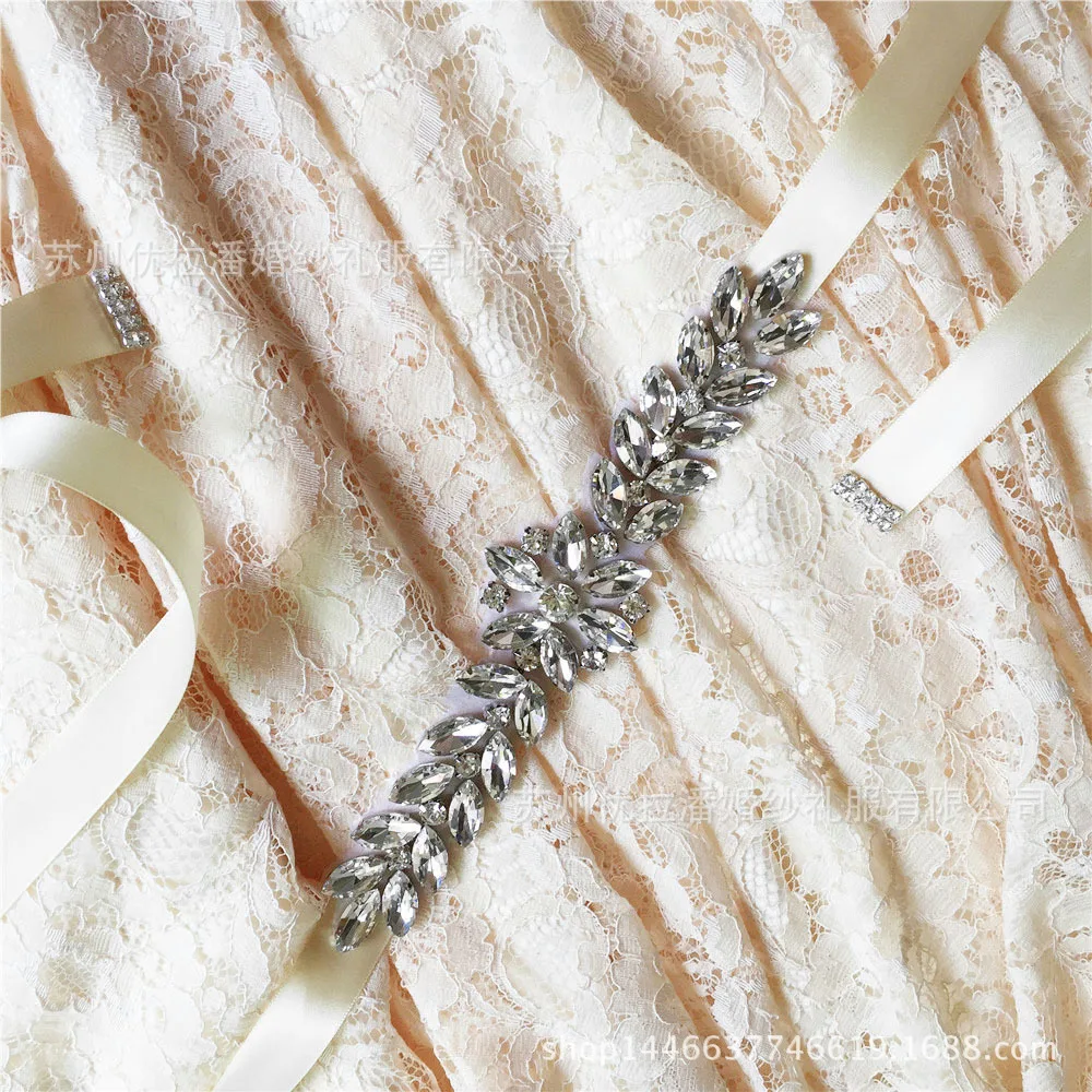 

S69 Hot European luxury diamond wedding belt all-match beautiful bride wedding accessories handmade belt