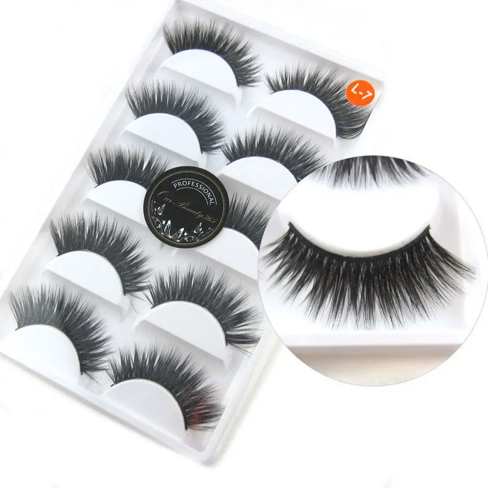 

5 Pairs/Set Luxurious 3D False Eyelashes Thick Cross Natural Long Lashes Beauty Makeup Cosmetic Eye Lashes Extension Tools
