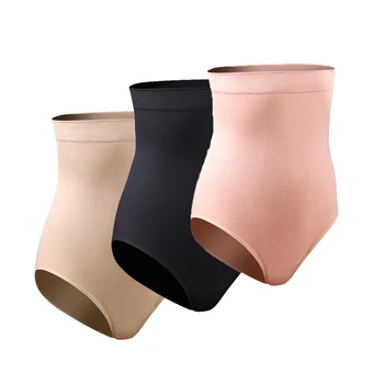 

Seamless high waist shaper panties tummy Belly control shapewear butt lifter slimming panty Non-slip Silicone Female Underwe