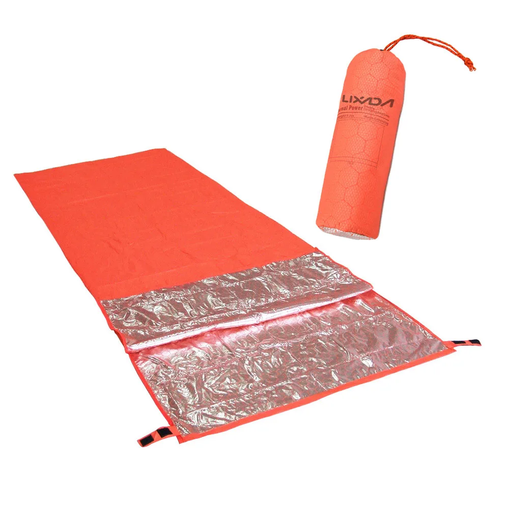

Lixada Portable Warming Single Sleeping Bag Reflective Lock Temperature Outdoor Camping Travel Hiking Sleeping Bag 200 * 72cm