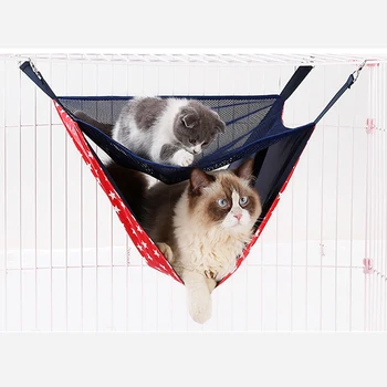

Summer Comfortable Cat Soft 2 Level Cat Hammock Sleeping Bag Cat Bed Cattery Mat Pet Toy House Cage Hanging Cover Cushion
