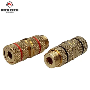 

2pcs/1pair Gold Plated 4.0mm Jack Audio Connector Straight Style 4.0mm Female Socket