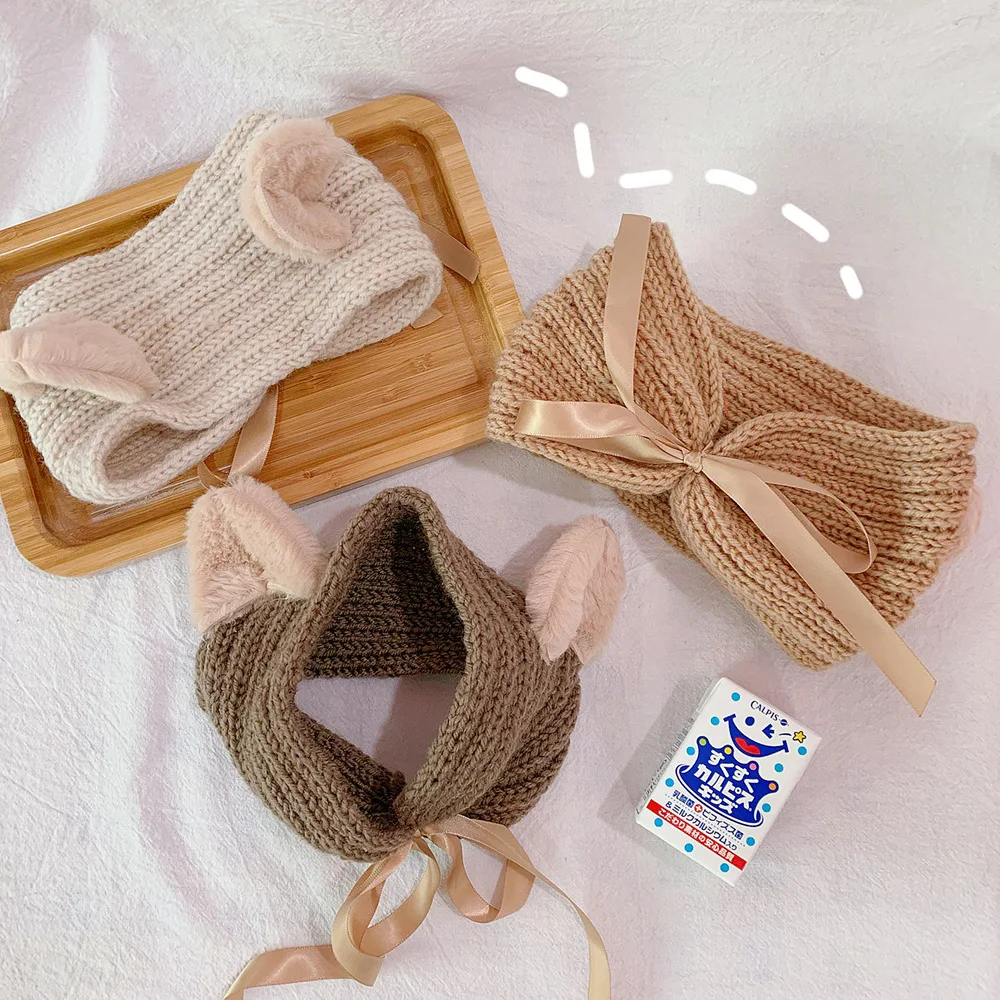 

Fashion Women Cute Short Cat Ear Headband Hair Band Cosplay Party Hair Accessories HairBand Adjustable Headband Knotted Headband